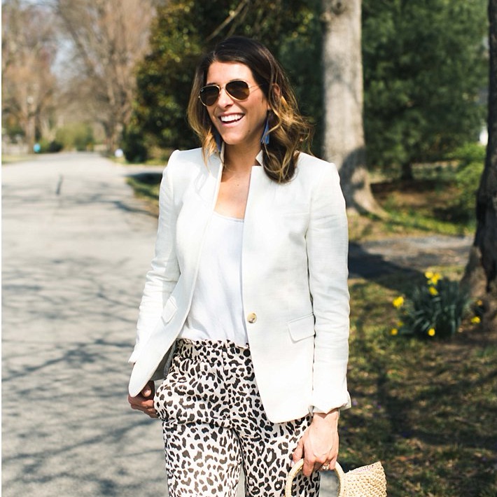 J. Crew Regent 100% Linen One Button Blazer In White Size 12